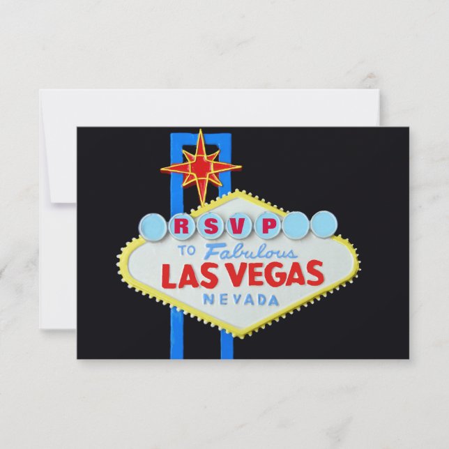 RSVP Reception Guest Reply Las Vegas Wedding (Front)