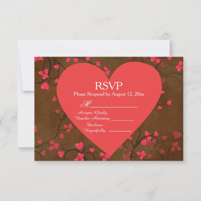 RSVP Red Hearts Card (Front)