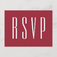 RSVP Red or ANY COLOR Wedding Response