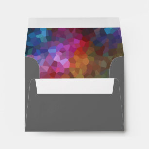 RSVP Red Purple Blue Grey Abstract Envelope