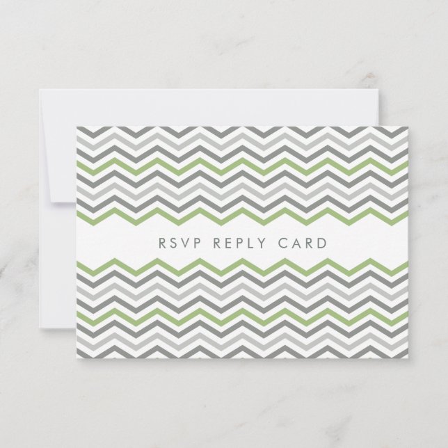 RSVP REPLY CARD :: chevron1 4 (Front)