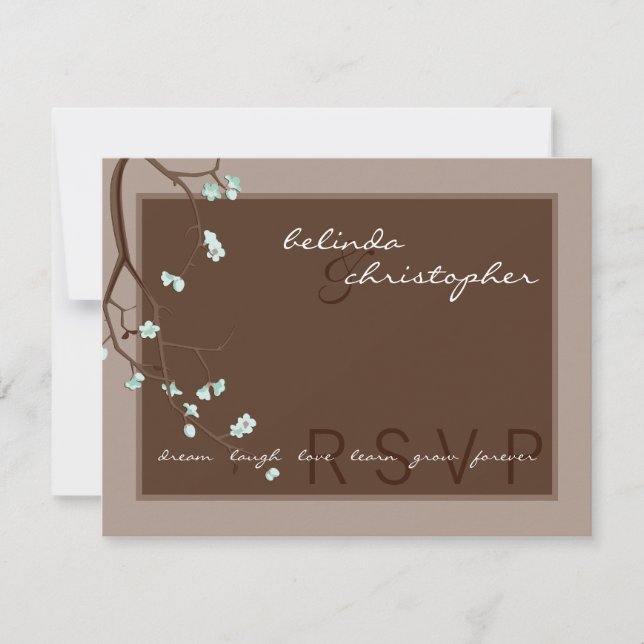 RSVP REPLY SLIP :: cherry blossoms 4L Invitation (Front)