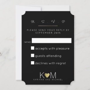 RSVP / respond . reply etiquette wedding Invitation