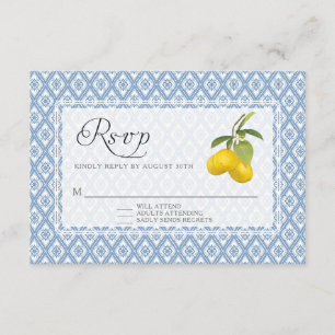 RSVP Response BOHO Rustic Lemon Trellis Floral Art