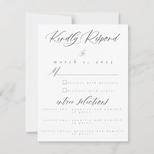 RSVP Response Card (Front)