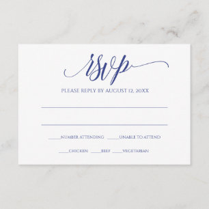 RSVP Response Card   Luxe Calligraphy (Royal Blue)