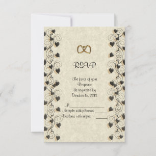 RSVP response card Ornamental Ivy border