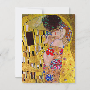 RSVP Response Card; The Kiss by Gustav Klimt