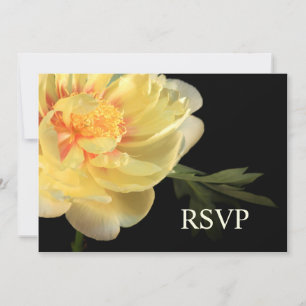 RSVP Response Card Yellow Flower Wedding Invites
