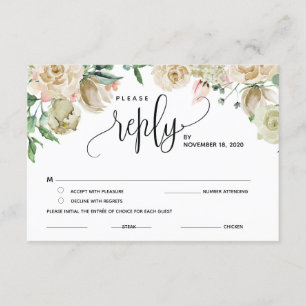 RSVP, Response, reply Enclosure Cards