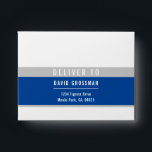 RSVP RETURN ADDRESS modern sporty grey royal blue Envelope<br><div class="desc">by kat massard >>> WWW.SIMPLYSWEETPAPERIE.COM <<< - - - - - - - - - - - - - - - - - - - - - - - - - Love the design, but would like to see some changes - another colour scheme, product, add a photo or adapted...</div>