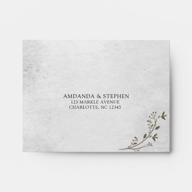 RSVP Return Response Wedding Envelope (Front)
