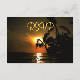 RSVP Romantic Beach Wedding Celebration Invite