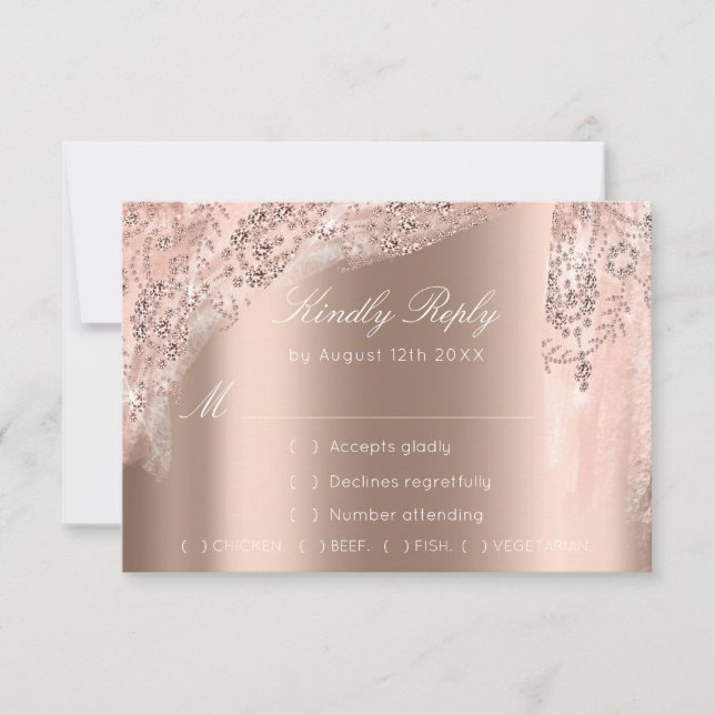 RSVP Rose Weddin Glitter Bridal Shower Black Dress (Front)