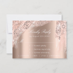 RSVP Rose Weddin Glitter Bridal Shower Black Dress