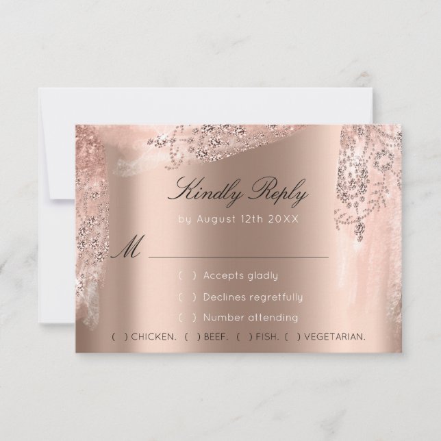 RSVP Rose Weddin Glitter Bridal Shower Black Dress (Front)