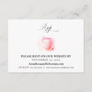 *~* RSVP Rose Wedding Floral Website Enclosure Card