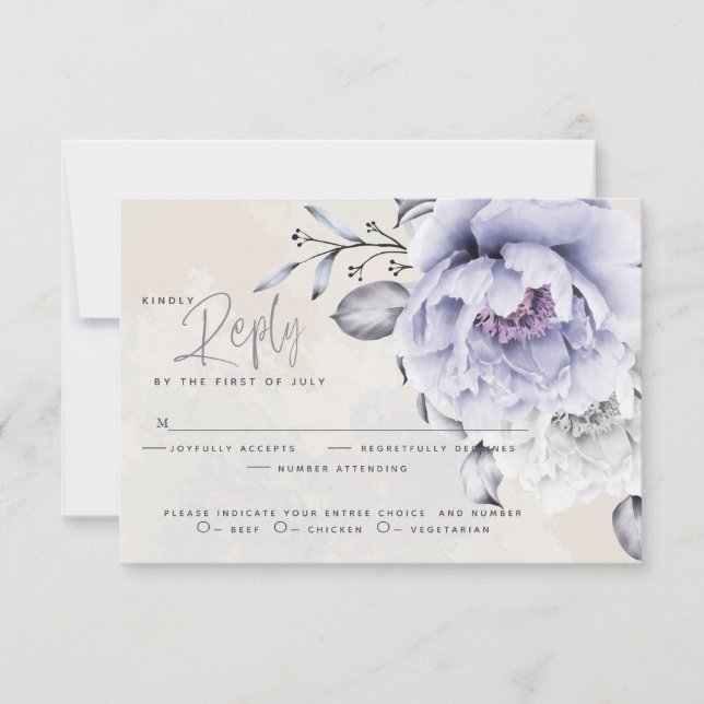 RSVP | Rustic Lilac and Alabaster Peony Floral (Front)