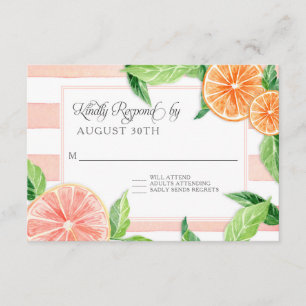 RSVP Rustic Striped Citrus Pink Grapefruit Oranges