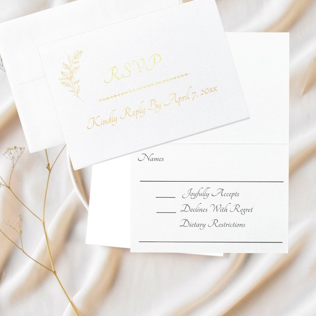 RSVP Save The Date Foil Card (Creator Uploaded)