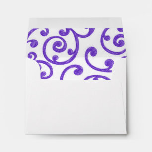 RSVP Scroll Pattern Purple Envelopes