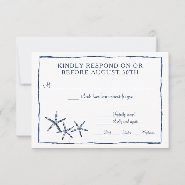 RSVP Shibori Kumo Watercolor Beach Starfish Star (Front)