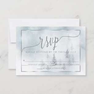 RSVP Silver Blue Winter Wonderland Card