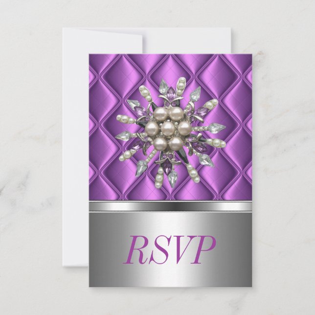 RSVP Silver Mauve Purple Crystal Jewel (Front)