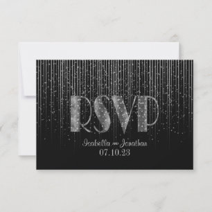 RSVP  Silver Star Shower and Black