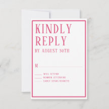 RSVP Simple Modern Bold Colour Hexagon Geometric