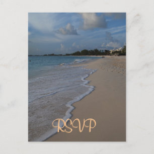 RSVP Special Beach Wedding Invitation Postcard
