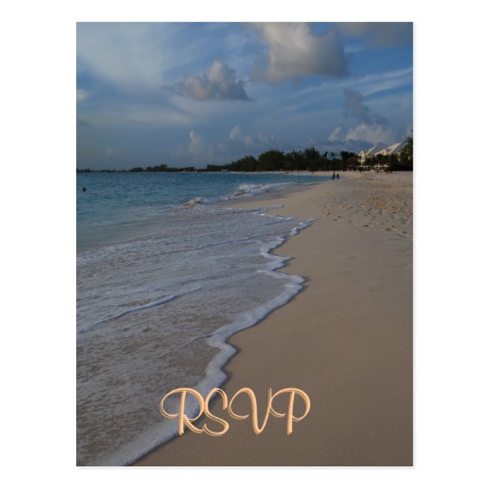 RSVP Special Beach Wedding Postcard
