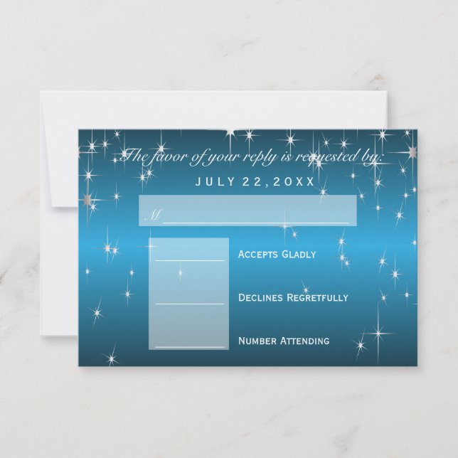 RSVP  Star Lights in Metallic Sky Blue - RSVP (Front)