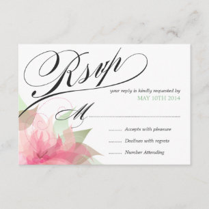 RSVP Stargazer Pink & White Floral Deluxe 2-sided Card