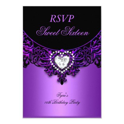 Sweet 16 Invitations With Rsvp Cards 7