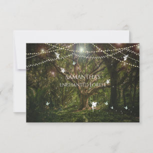 RSVP Sweet Sixteen, Enchanted Forest, Fairies Invitation