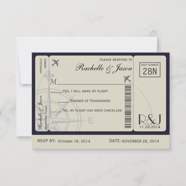 RSVP Ticket Airlines Card (Front)