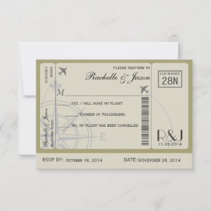 RSVP Ticket Airlines Invitation