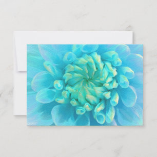RSVP Turquoise Blue Dahlia Flower in Watercolor