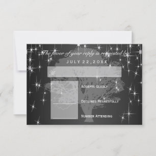 RSVP  Under the Stars in Midnight Black Card