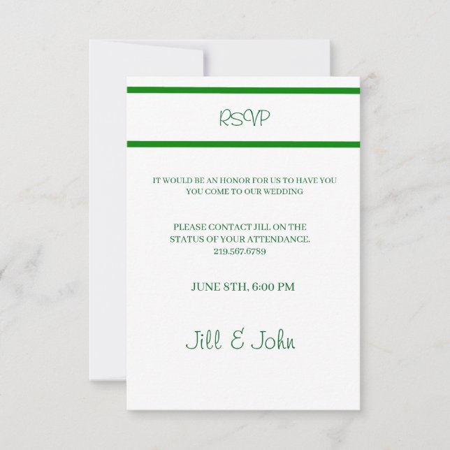 RSVP Vintage Newspaper Wedding Card (Front)
