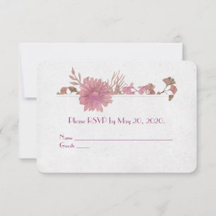 RSVP-Vow Renewal floral watercolor border Invitation