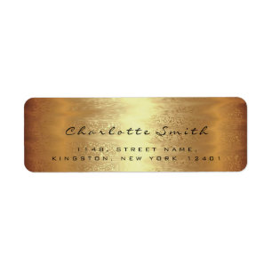 RSVP Warm Gold Blush Return Address Labels
