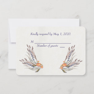 RSVP watercolor floral Card