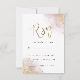 RSVP watercolor splashes Card