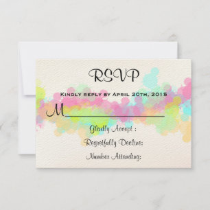 RSVP Watercolor Splatter Colourful Abstract Design