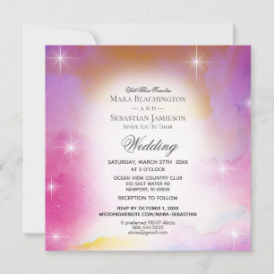 *~* RSVP Website Cosmos Nebula Celestial Wedding Invitation