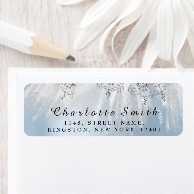 RSVP Wedding Bridal Blue Gray Sweet16th 15th (Insitu)