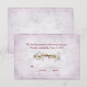 RSVP wedding- daisy bouquet with pearls Invitation