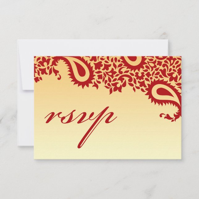 RSVP Wedding Indian Style Card (Front)